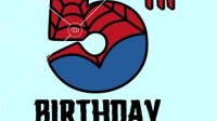 Spiderman 5th Birthday SVG Celebrate Your Little Hero's 5th Birthday With An Unforgettable Spiderman Extravaganza!