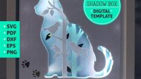 Cat Shadow Box SVG The Feline Silhouette: Capturing The Essence Of Grace With Cat Shadow Box SVGs