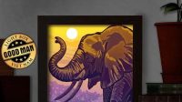 Elephant Shadow Box SVG Elephant Shadow Box SVG: A Stunning Silhouette For Your Wall Art Collection