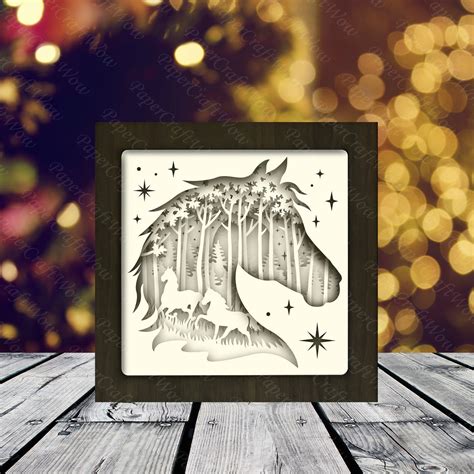 Horse Shadow Box SVG Horse Shadow Box SVG: Capture The Majesty Of Equines In Three Dimensions