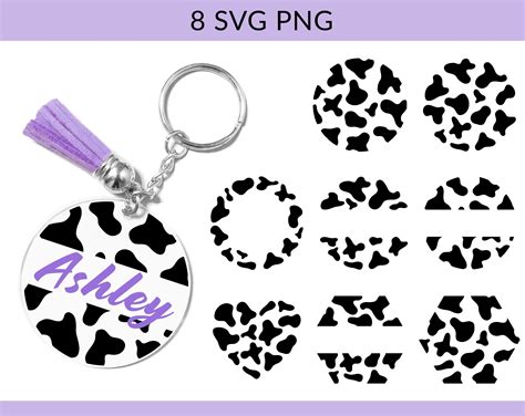 Cow Print Keychain SVG Cow Print Keychain SVG: A Timeless Accessory With Endless Customization Options