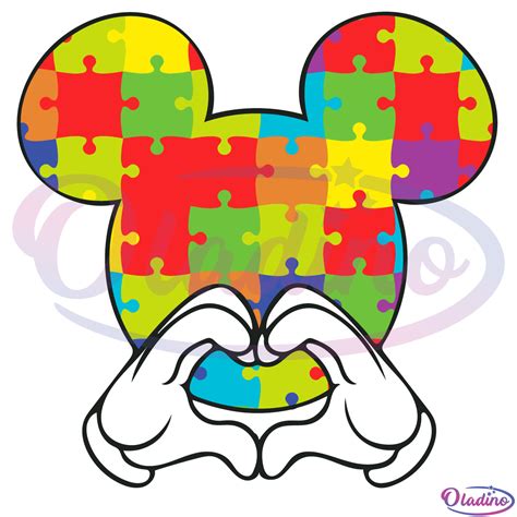 Mickey Mouse Autism SVG Mickey Mouse Autism SVG: Empowering Neurodiverse Children With Creativity