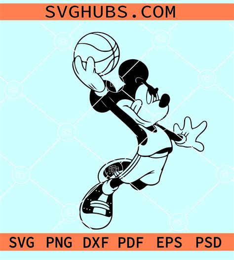 Mickey Mouse Basketball SVG Mickey Mouse Basketball SVG: Capture The Magic On And Off The Court