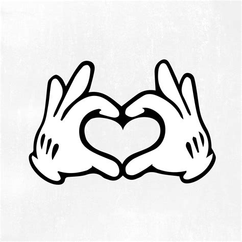 Mickey Mouse Heart Hands SVG Mickey Mouse Heart Hands SVG: Expressing Love And Joy With Iconic Disney Magic