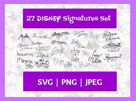 Disney Character Signature Svg File Disney Character Signature SVG File: The Ultimate Guide To Expressing Your Disney Obsession