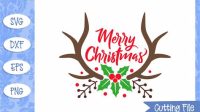 Merry Christmas Antlers SVG Merry Christmas Antlers SVG: A Festive And Versatile Design Element