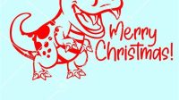 Christmas Dinosaur SVG Christmas Dinosaur SVG: A Festive Twist On Prehistoric Charm