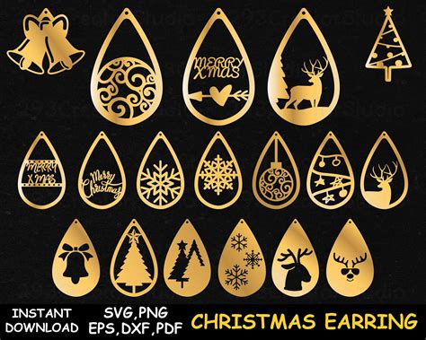 Christmas SVG Earrings Christmas SVG Earrings: A Festive Accessory For The Holiday Season