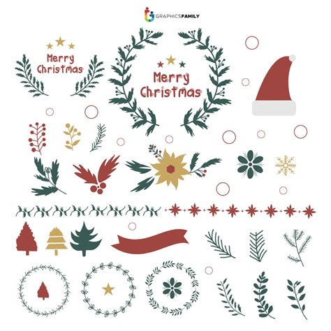 Christmas Elements SVG Christmas Elements SVG: Deck Your Designs With Festive Cheer