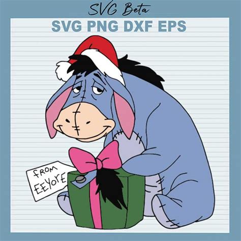 Christmas Eeyore SVG Christmas Eeyore SVG: Capture The Melancholy Magic Of The Holidays