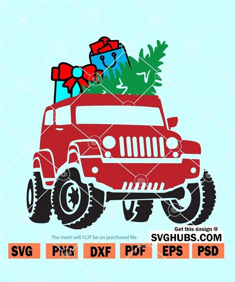 Christmas Jeep SVG Christmas Jeep SVG: A Festive Way To Spread Holiday Cheer