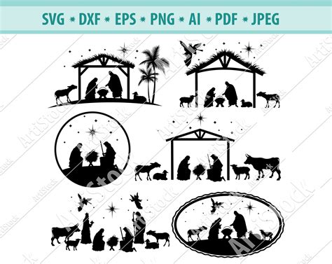 Christmas Nativity SVG Christmas Nativity SVG: Bringing The Holiday Spirit To Your Digital Creations