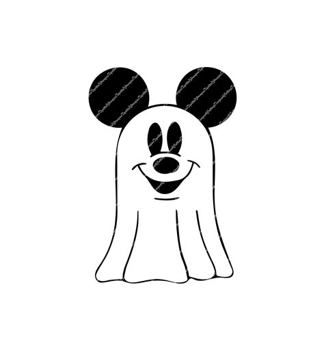 Mickey Mouse Ghost SVG Mickey Mouse Ghost SVG: A Spooky And Playful Halloween Decoration