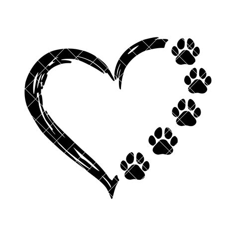 Heart With Paw Print Heart With Paw Print: A Symbol Of Love