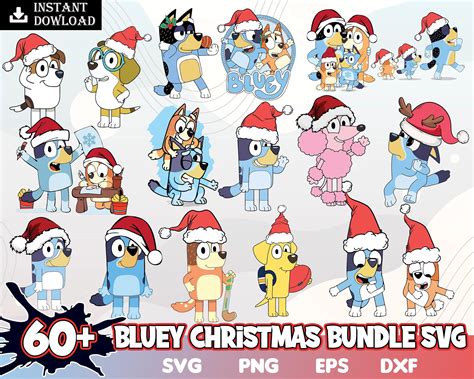 Bluey SVG Christmas Bluey SVG Christmas: A Festive Collection For Unforgettable Holiday Creations