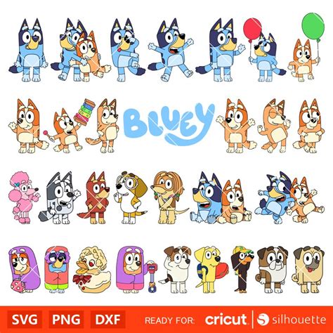 Bluey Characters SVG Bluey Characters SVG: Unleashing The Magic Of Blue Heeler Adventure