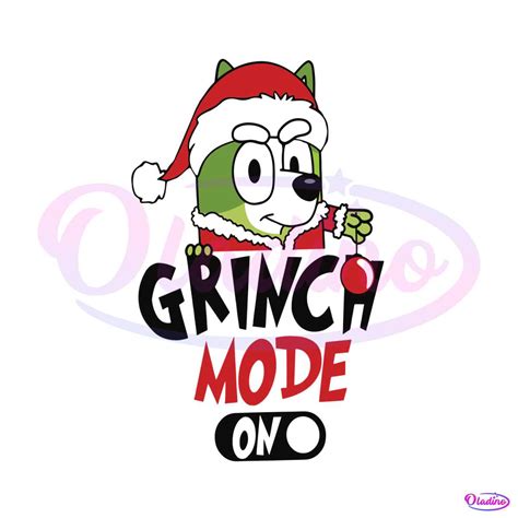 Bluey Grinch SVG Bluey Grinch SVG: Capture The Festive Spirit With Your Favorite Blue Heeler