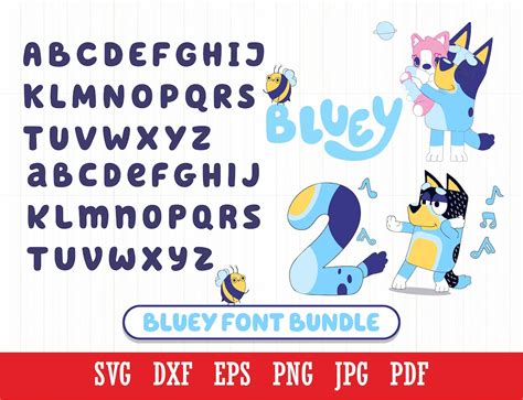 Bluey Letters SVG Bluey Letters SVG: Bringing The Beloved Blue Heeler Family To Your Creative Projects