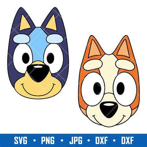 Bluey Mask SVG Bluey Mask SVG: Unleash The Blue Heeler Magic In Your DIY Creations