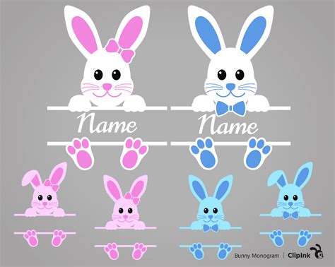 Bunny Monogram SVG Bunny Monogram SVG: The Perfect Addition To Your Easter Crafts