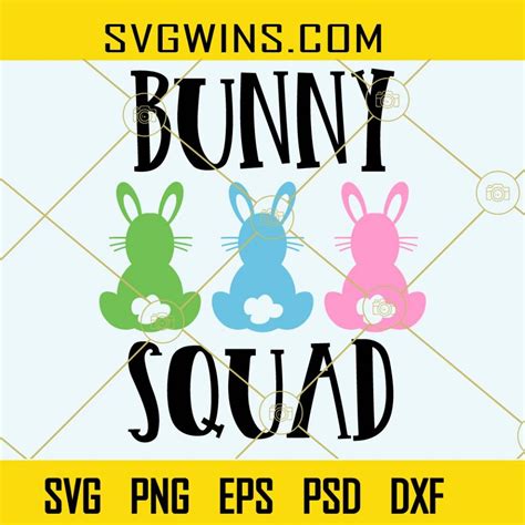 Bunny Squad SVG Bunny Squad SVG: A Hopping Good Time For Your Crafting Adventures