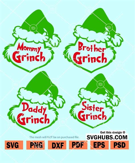 Family Grinch SVG Family Grinch SVG: A Festive And Fun Way To Celebrate The Holidays