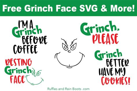 Free Grinch Face For Cricut Unleash The Grinchy Spirit With Free Grinch Face SVG For Cricut