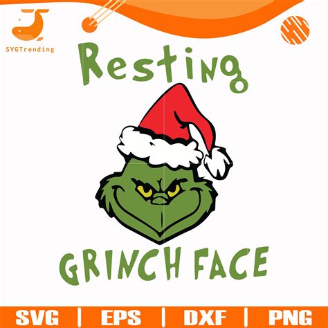 Free Resting Grinch Face SVG Embrace Your Resting Grinch Face With Our Exclusive SVG