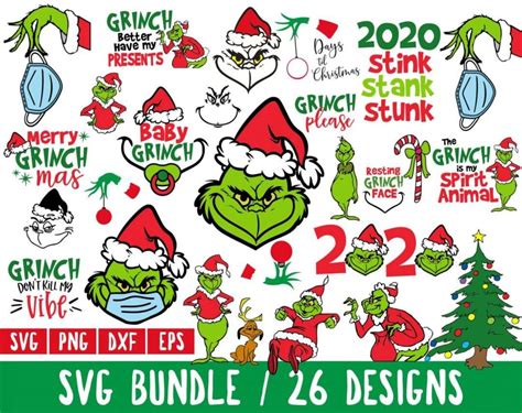 Grinch Bundle SVG The Grinch Bundle SVG: Unleash Your Inner Grinch This Holiday Season