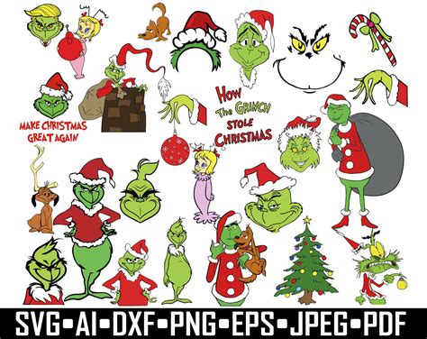 Grinch Clipart SVG Grinch Clipart SVG: Capture The Spirit Of The Grinch With High-Quality Digital Art