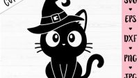 Black Cat Halloween SVG Black Cat Halloween SVG: The Perfect Spooky Addition To Your Halloween Décor