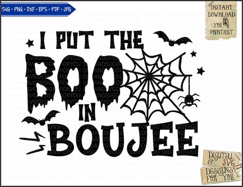 Boo In Boujee SVG Boo In Boujee SVG: Elevate Your Halloween Decor With Spooky Elegance