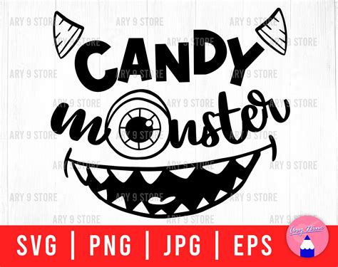 Candy Monster SVG Candy Monster SVG: Unleash Your Sweetest Creations