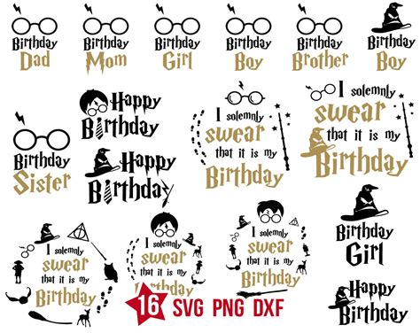 Harry Potter SVG Birthday Harry Potter SVG Birthday: A Magical Celebration