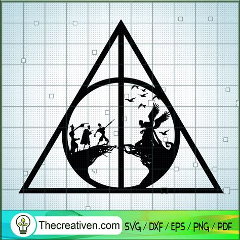 Harry Potter Deathly Hallows SVG Harry Potter Deathly Hallows SVG: Embark On An Enchanting Artistic Journey