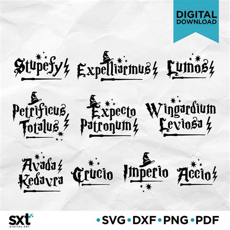 Harry Potter Spells SVG Harry Potter Spells SVG: Unlocking The Magic Of The Wizarding World