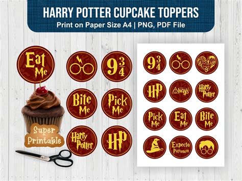 Harry Potter Cupcake Topper SVG Harry Potter Cupcake Topper SVG: Bring The Magic To Your Sweet Treats