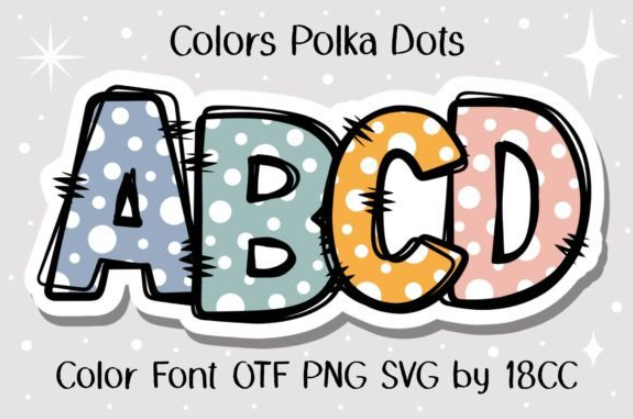 Colors Polka Dots Font