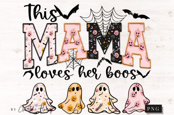 Mama Loves Her Boos PNG