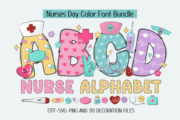 Nurse Alphabet Font