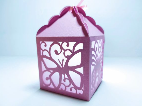 Butterfly Lantern and Box 3D SVG