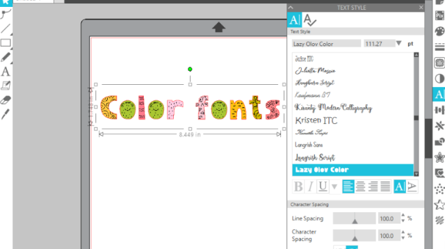 How to use color fonts in Silhouette