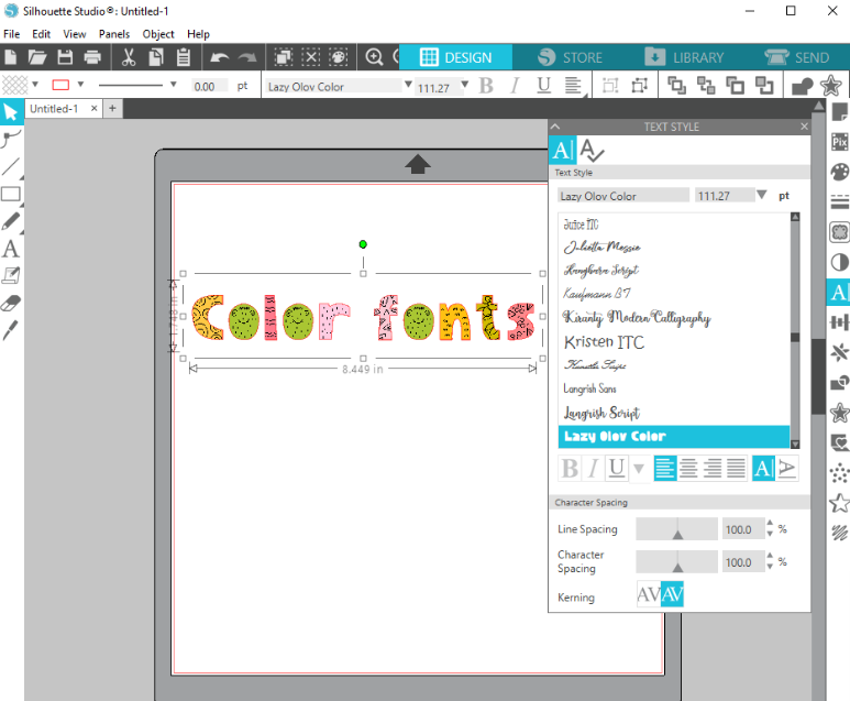 How to use color fonts in Silhouette